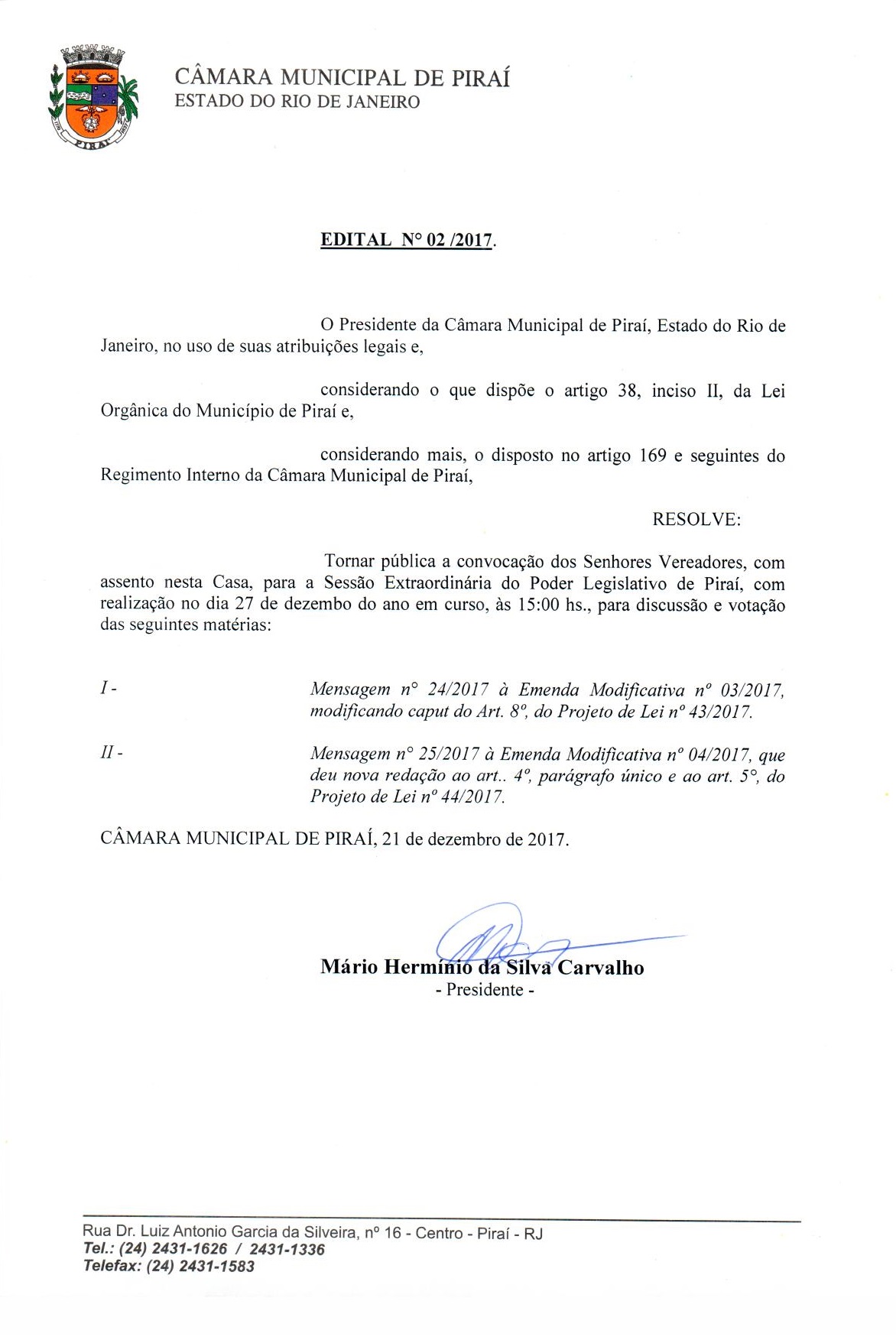 Edital nº02/2017