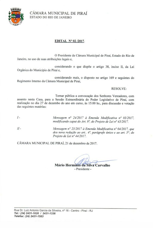 Edital nº02/2017
