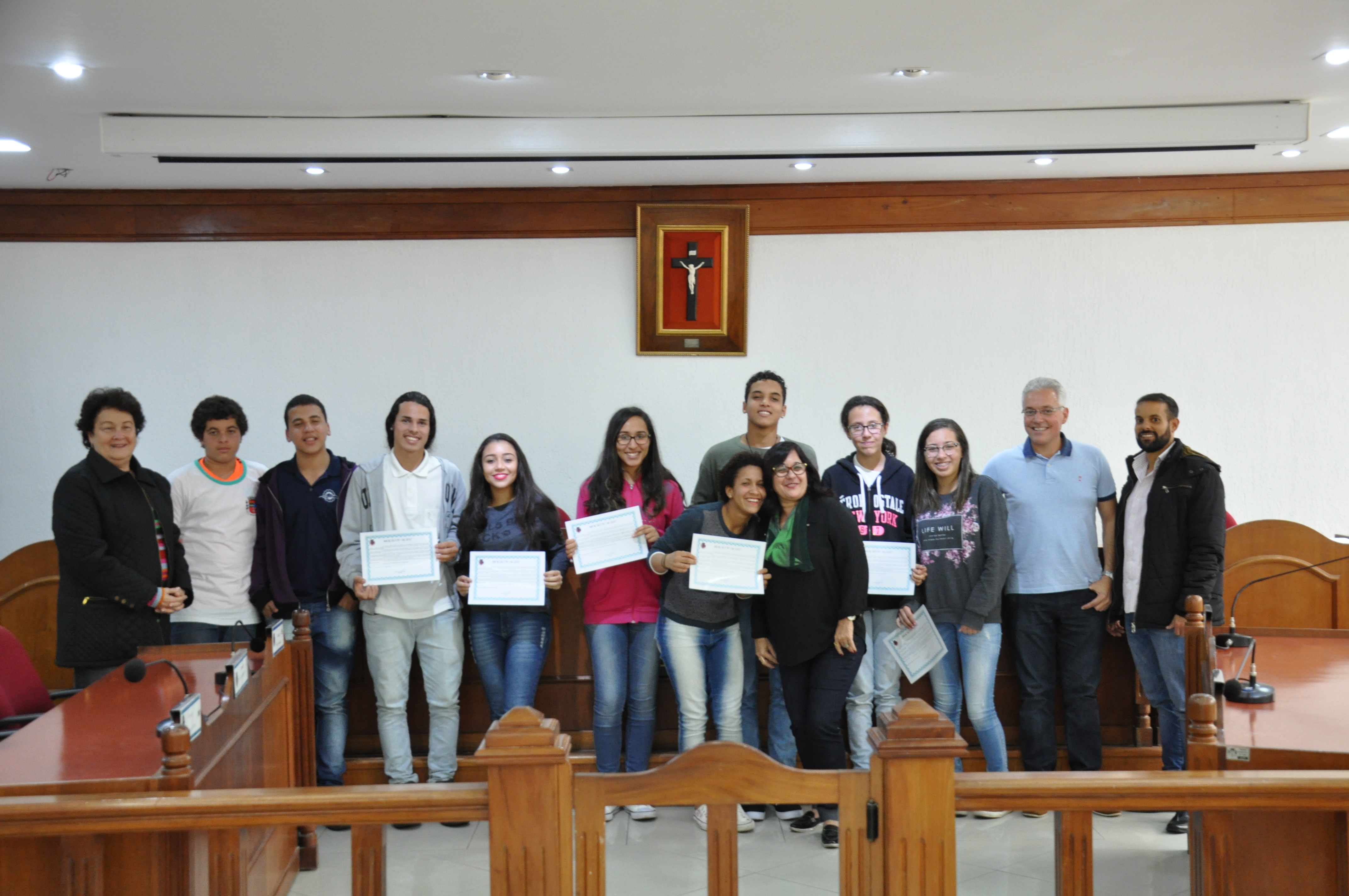 Entrega de Moção de Aplausos aos Vereadores Mirins da Câmara de Piraí