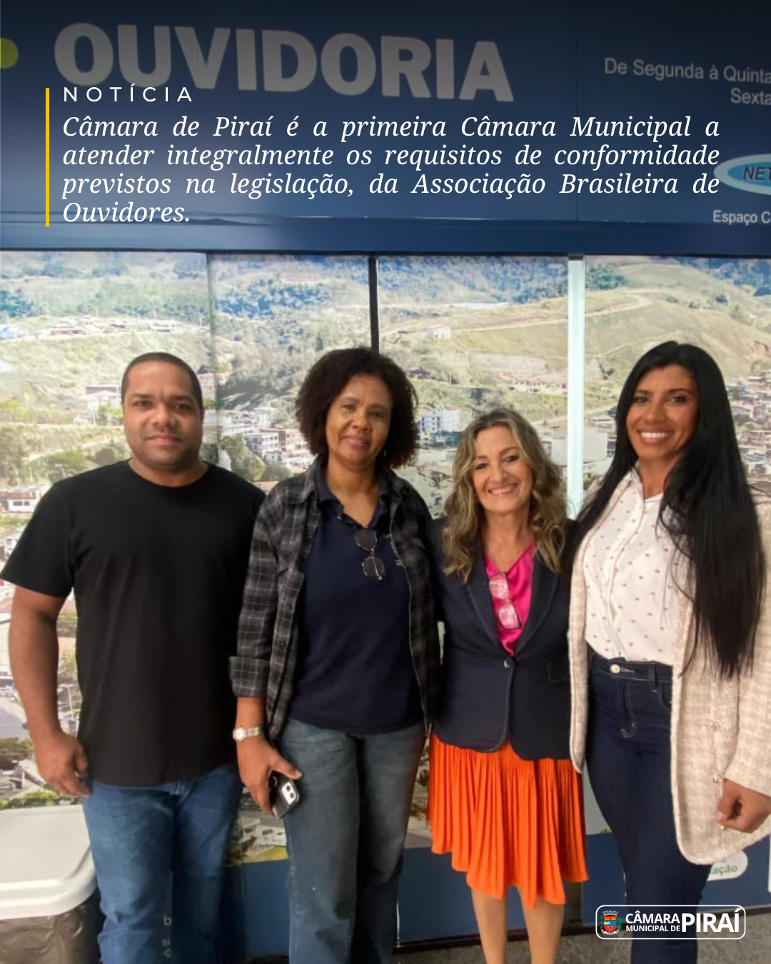 Câmara Municipal de Piraí recebeu a visita da diretora da Associação Brasileira de Ouvidores (ABO-RJ) e coordenadora do Observatório, Nancir Satlher