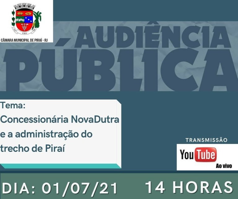 Piraí recebe audiência pública sobre nova concessão da Via Dutra